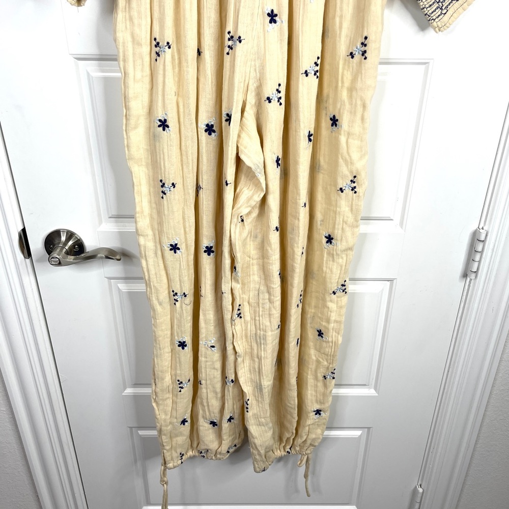 FREE PEOPLE Dahlia Embroidered Jumpsuit NEW Size XS Washed Out - Picture 13 of 15